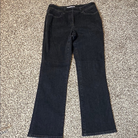 Chico's Platinum Pavee Black Flare Wide Leg Jeans - Picture 4 of 6